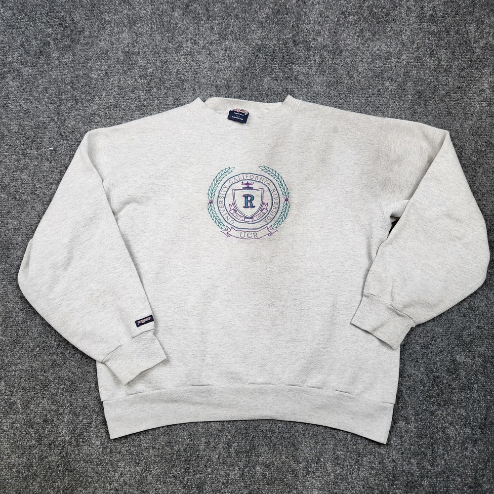 Vintage University California Riverside Sweatshirt Mens Large Gray NCAA College